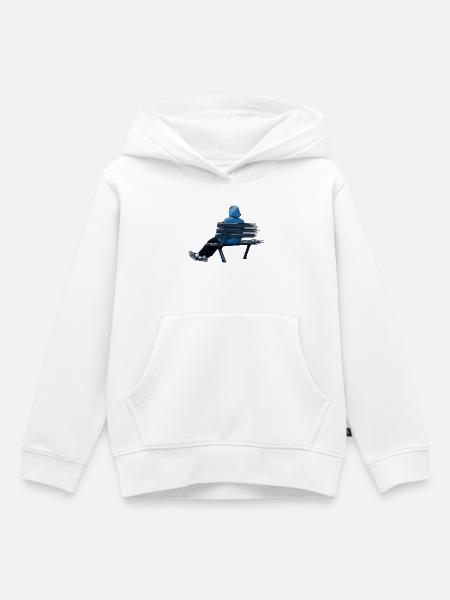 Chill deine Base. - Kinder Premium Organic Hoodie - Weiß