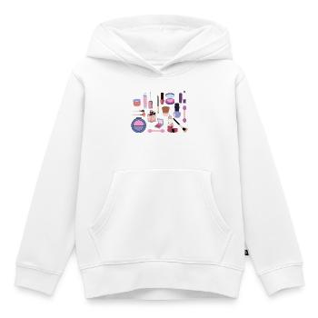 Pastell-Make-up-Kollektion - Kinder Premium Organic Hoodie - Weiß - Vorne - AI Model Kid Female (0cm)