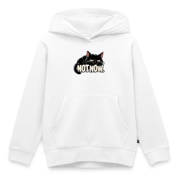 Nicht jetzt, Katze - Kinder Premium Organic Hoodie - Weiß - Vorne - AI Model Kid Female (0cm)