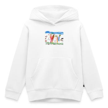 Kindertraum Gartenzauber - Kinder Premium Organic Hoodie - Weiß - Vorne - AI Model Kid Female (0cm)