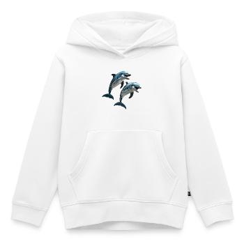 Delfine - Kinder Premium Organic Hoodie - Weiß - Vorne - AI Model Kid Female (0cm)