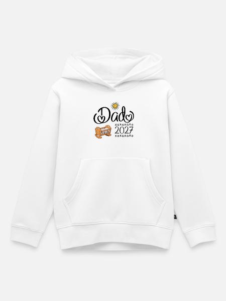 Dad 2027 - Papa 2027 - Kinder Premium Organic Hoodie - Weiß