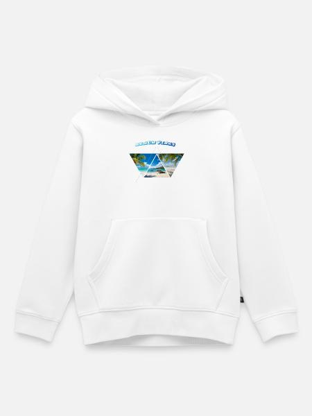 Beach Vibes geometrisch - Kinder Premium Organic Hoodie - Weiß