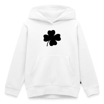 Trèfle à quatre feuilles - Sweat Premium à capuche enfant bio - blanc - Devant - AI Model Kid Female (0cm)
