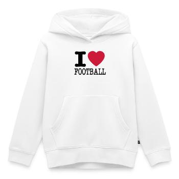 Ich liebe Fußball - Kinder Premium Organic Hoodie - Weiß - Vorne - AI Model Kid Female (0cm)