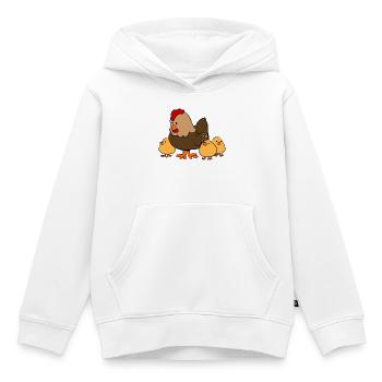 Chicken family - Kinder Premium Organic Hoodie - Weiß - Vorne - AI Model Kid Female (0cm)