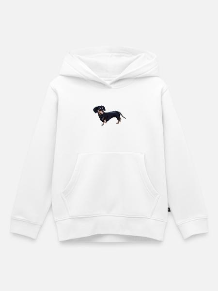 Comic Dackel - Kinder Premium Organic Hoodie - Weiß