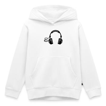 Kopfhörer headphones - Kinder Premium Organic Hoodie - Weiß - Vorne - AI Model Kid Female (0cm)