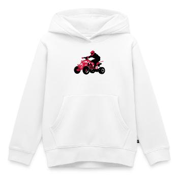 quad - Kids Premium Organic Hoodie - white - Front - AI Model Kid Female (0cm)