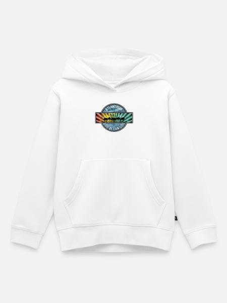 Farbige Sonnenstrahlen am Atlantik - Kinder Premium Organic Hoodie - Weiß