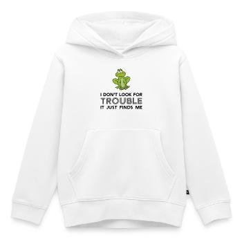 Humour - Kids Premium Organic Hoodie - white - Front - AI Model Kid Female (0cm)