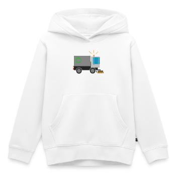 Balayeuse Balayeurs enfants Métiers Nettoyage - Sweat Premium à capuche enfant bio - blanc - Devant - AI Model Kid Female (0cm)