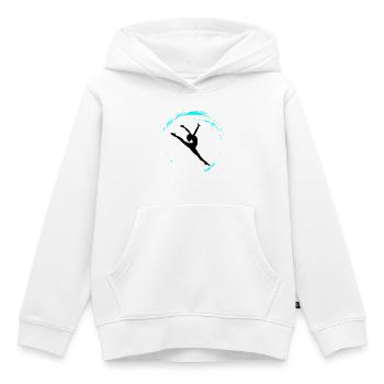 gymnastique rythmique - Sweat Premium à capuche enfant bio - blanc - Devant - AI Model Kid Female (0cm)
