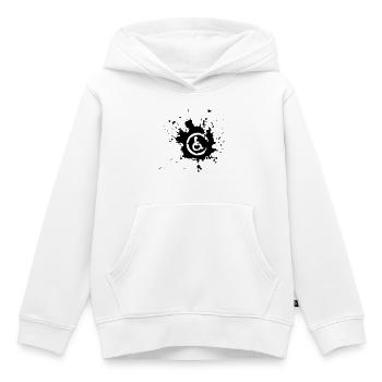 Bild Rollstuhl Behinderte Farbspritzer * - Kinder Premium Organic Hoodie - Weiß - Vorne - AI Model Kid Female (0cm)