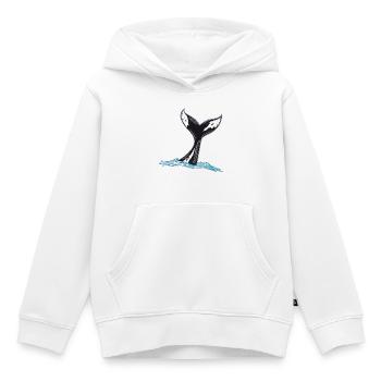 Whale Fin Whale Fin - Kids Premium Organic Hoodie - white - Front - AI Model Kid Female (0cm)