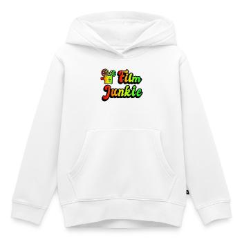 Film Junkie Rainbow Design - Sweat Premium à capuche enfant bio - blanc - Devant - AI Model Kid Female (0cm)
