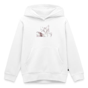 T-shirt Face de Chats Tête de Chat Chats - Sweat Premium à capuche enfant bio - blanc - Devant - AI Model Kid Female (0cm)