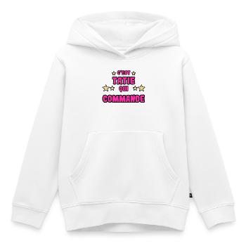 C'est tatie qui commande - Sweat Premium à capuche enfant bio - blanc - Devant - AI Model Kid Female (0cm)