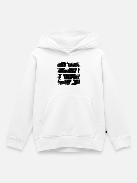 Segelboote - Kinder Premium Organic Hoodie - Weiß