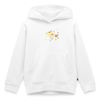 branche automnale filigrane aux feuilles colorées - Sweat Premium à capuche enfant bio - blanc - Devant - AI Model Kid Female (0cm)