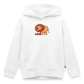 Lebhafter Löwe Cartoon T-Shirt - Kinder Premium Organic Hoodie - Weiß - Vorne - AI Model Kid Female (0cm)