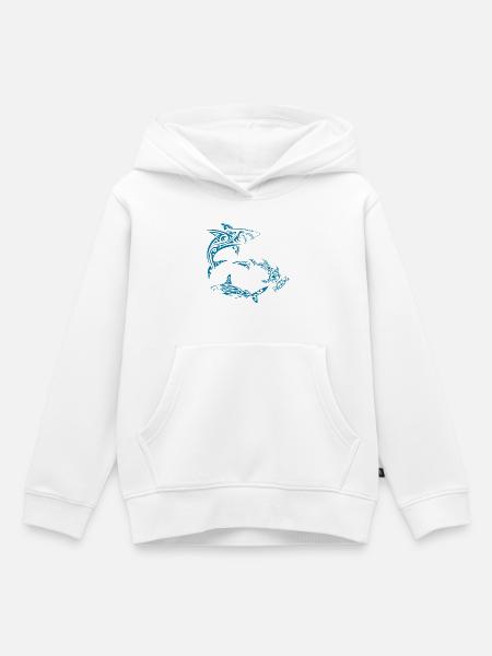 Polynesische Haie - Kinder Premium Organic Hoodie - Weiß