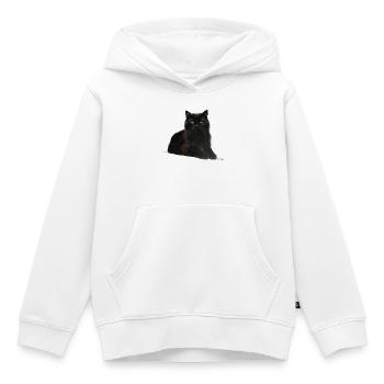 Katze - Kinder Premium Organic Hoodie - Weiß - Vorne - AI Model Kid Female (0cm)