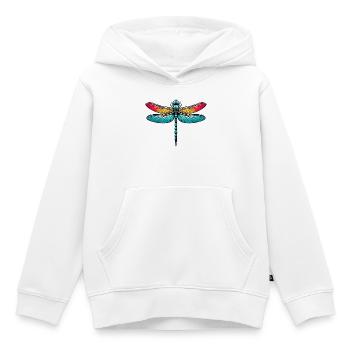 Dragonfly - Kids Premium Organic Hoodie - white - Front - AI Model Kid Female (0cm)