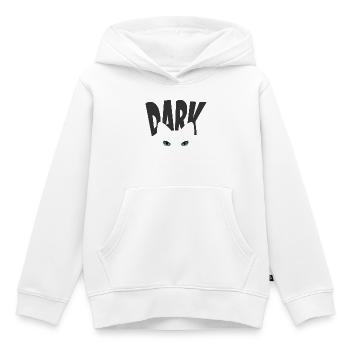 Le chat dans le noir - Sweat Premium à capuche enfant bio - blanc - Devant - AI Model Kid Female (0cm)