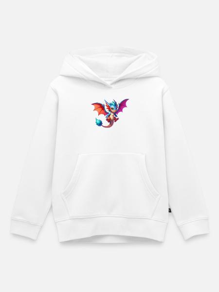 Drache - Kinder Premium Organic Hoodie - Weiß