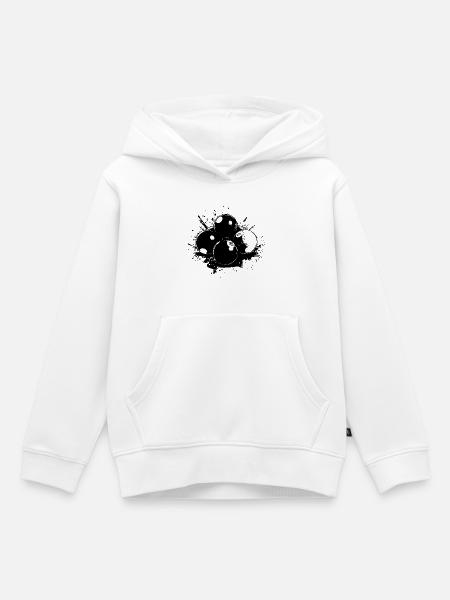 Billardkugeln Streetart - Kinder Premium Organic Hoodie - Weiß