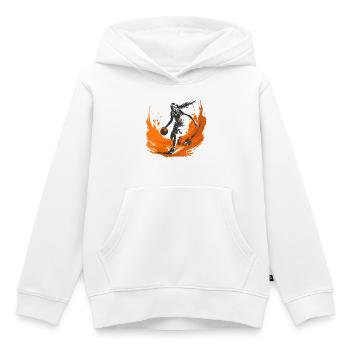 Basketballspielerin - Kinder Premium Organic Hoodie - Weiß - Vorne - AI Model Kid Female (0cm)