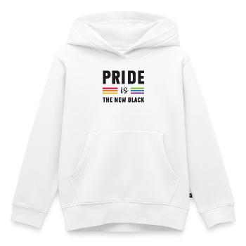 LGBTQ Pride Month - Pride is the New Black - Kids Premium Organic Hoodie - white - Front - AI Model Kid Female (0cm)