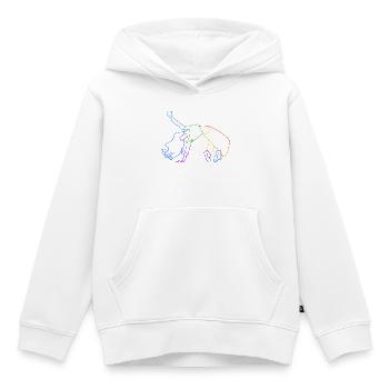 Farblinienakrobat in Bewegung - Kinder Premium Organic Hoodie - Weiß - Vorne - AI Model Kid Female (0cm)