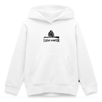 I love Winter mit kargem Ba - Kinder Premium Organic Hoodie - Weiß - Vorne - AI Model Kid Female (0cm)