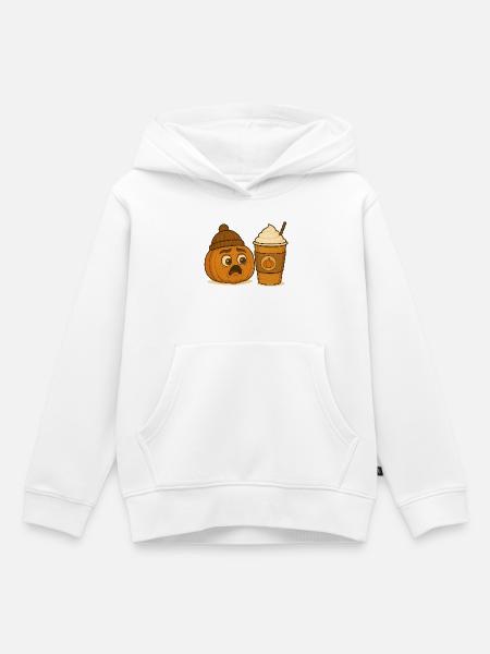 Freddie Pumpkin 2 - Kinder Premium Organic Hoodie - Weiß