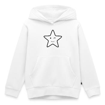 Winking star - Kids Premium Organic Hoodie - white - Front - AI Model Kid Female (0cm)