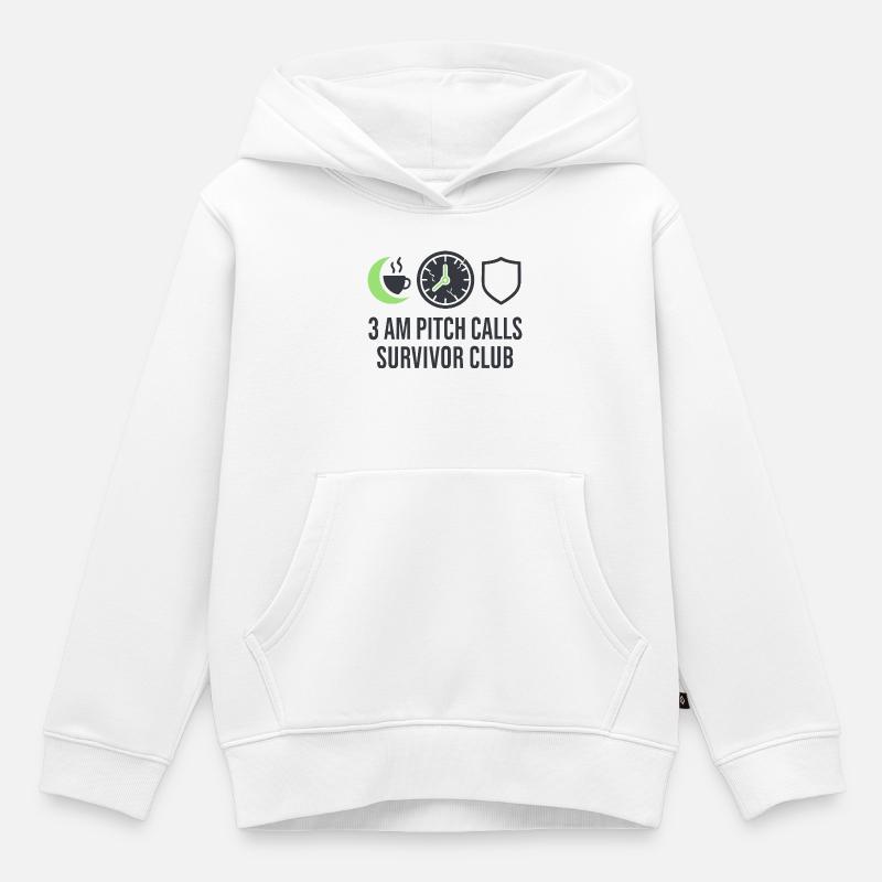 Fondateur de startup Survivant à l’épuisement professionnel : se rétablit - Sweat Premium à capuche enfant bio - blanc