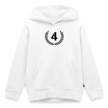 4 Kranz - Kinder Premium Organic Hoodie - Weiß - Vorne - AI Model Kid Female (0cm)