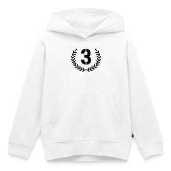 3 Kranz - Kinder Premium Organic Hoodie - Weiß - Vorne - AI Model Kid Female (0cm)