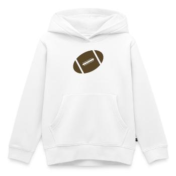 Rugby ball - Kids Premium Organic Hoodie - white - Front - AI Model Kid Female (0cm)