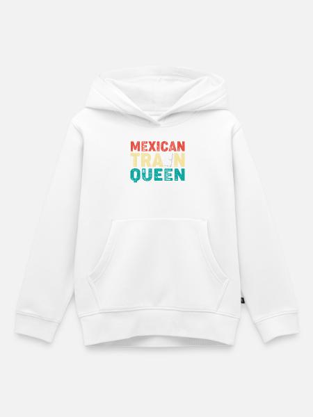 Domino Mexican Train - Kinder Premium Organic Hoodie - Weiß
