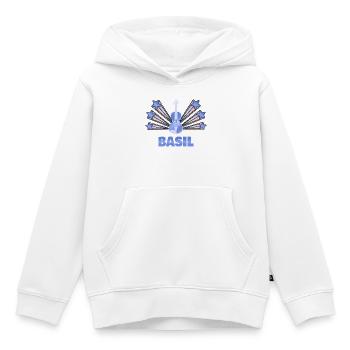 Cadeau pour le basilic - Sweat Premium à capuche enfant bio - blanc - Devant - AI Model Kid Female (0cm)