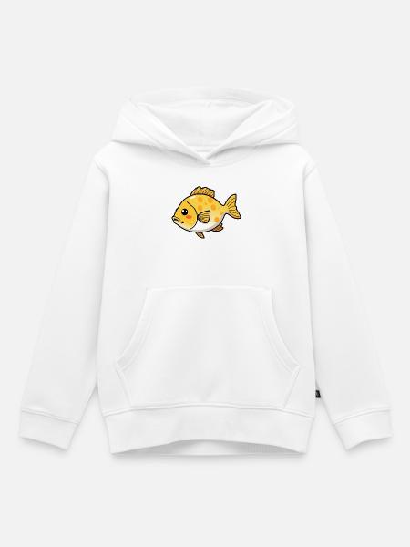 Fisch - Kinder Premium Organic Hoodie - Weiß