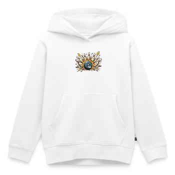 Bowling Club - Sweat Premium à capuche enfant bio - blanc - Devant - AI Model Kid Female (0cm)