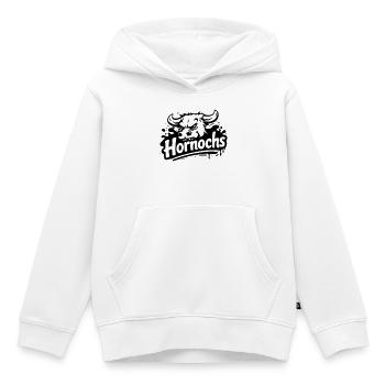 Hornochs - Kinder Premium Organic Hoodie - Weiß - Vorne - AI Model Kid Female (0cm)