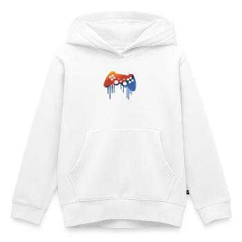 Gamer Retro - Sweat Premium à capuche enfant bio - blanc - Devant - AI Model Kid Female (0cm)