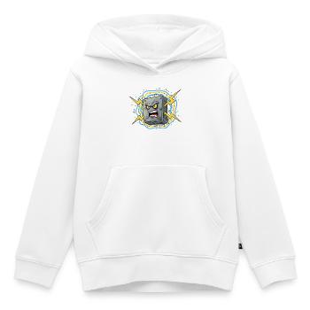 Angry Socket Lightning - Kids Premium Organic Hoodie - white - Front - AI Model Kid Female (0cm)