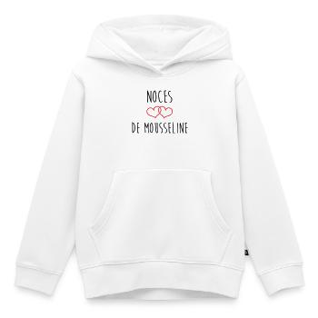 36. Hochzeitstag (Musselin-Hochzeitstag) - Kinder Premium Organic Hoodie - Weiß - Vorne - AI Model Kid Female (0cm)
