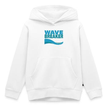 WAVE BREAKER - Kids Premium Organic Hoodie - white - Front - AI Model Kid Female (0cm)